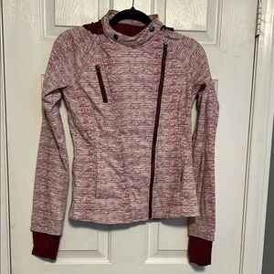 Red and White Zip-Up Jacket